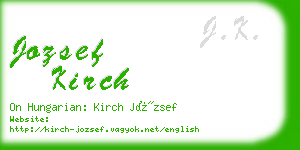 jozsef kirch business card